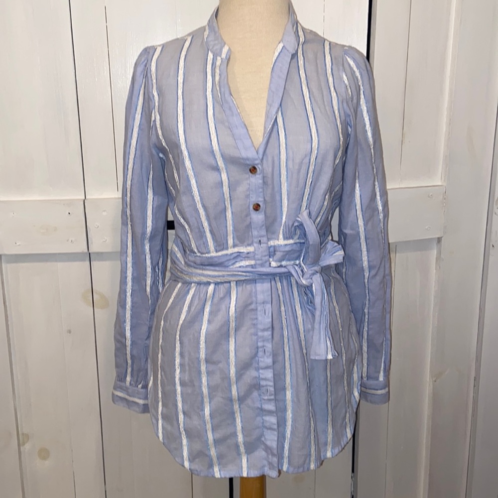 Anthropologie Building 18 Striped South Seas Tunic